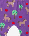 Premium Organic Cotton Baby Yoga Pants with Pink Trim, Horse Print, and Stretchy Comfort for Active Play by Toby Tiger at brixbailey.com