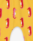 Premium Baby Seahorse Print Pants for Active Play, Soft GOTS-Certified Organic Cotton with Flexible Waistband by Toby Tiger at brixbailey.com