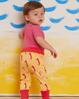 Premium Baby Seahorse Print Pants for Active Play, Soft GOTS Organic Cotton with Flexible Waistband, Eco-Friendly Dye by Toby Tiger at brixbailey.com