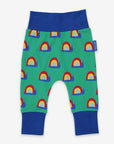 Premium baby pants with snail print, soft organic cotton, flexible waistband, stylish and comfortable, best-selling eco-friendly design by Toby Tiger at brixbailey.com