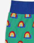 Premium baby pants with snail print, soft organic cotton, flexible waistband, stylish and comfortable for crawling by Toby Tiger at brixbailey.com
