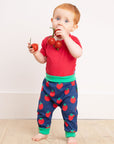 Premium Organic Cotton Baby Pants with Tomato Print - Soft, GOTS Certified, Eco-Friendly Dye - Toby Tiger Kids Collection by Toby Tiger at brixbailey.com