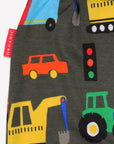 Colorful Vehicle Print Organic Cotton Yoga Pants for Active Kids, Premium Soft Playtime Comfort with Toby Tiger Design by Toby Tiger at brixbailey.com