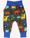 Colorful Vehicle Print Organic Cotton Yoga Pants for Kids - Soft, Eco-Friendly Playtime Comfort by Toby Tiger at brixbailey.com