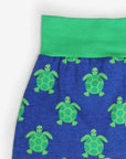 Premium baby pants with turtle applique, organic cotton, soft GOTS-certified fabric, flexible waistband, neutral tones by Toby Tiger at brixbailey.com