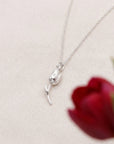 Tulip Flower Silver Charm