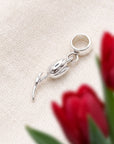 Tulip Flower Silver Charm