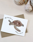 Sea turtle greetings card