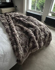 Luxury Rich Mink Tuscan Shearling Throw, premium fur blanket, stylish sheepskin rug, handcrafted sustainable decor by Wildash London at brixbailey.com