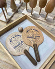 Twist and Bounce Wooden Ping Pong Paddle Set