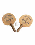 Twist and Bounce Wooden Ping Pong Paddle Set