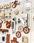 Two-piece wall activity panel (60×80 + 60×39 cm)