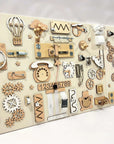 Two-piece wall activity panel (60×80 + 60×39 cm)