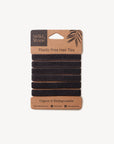 Black Plastic-Free Hair Ties - 6 Pack
