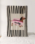 Ultra Soft Funky Cute Hot Dog Stripe Throw Blanket - Warm Thick Animal Print-0