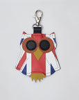 Owl bag charm - Union Jack - Navy Blue