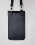 Handmade Leather Mobile Phone Pouch Plus - Union Jack - Navy Blue