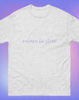 Cool women in stem science slogan tshirt in light blue, white or grey