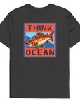 Think Ocean Fish Pixel Art Organic Cotton T-Shirt