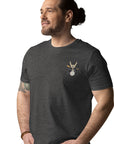 The Drummer Monkey Organic Cotton Embroidered T-Shirt
