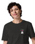 Peony Garden Dystopia Organic Cotton Embroidered T-Shirt