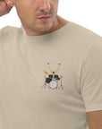 The Drummer Monkey Organic Cotton Embroidered T-Shirt