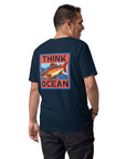 Think Ocean Fish Pixel Art Organic Cotton T-Shirt
