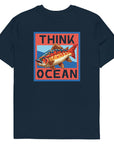 Think Ocean Fish Pixel Art Organic Cotton T-Shirt