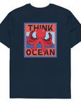 Think Ocean Octopus Pixel Art Organic Cotton T-Shirt