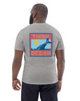 Think Ocean Whale Pixel Art Organic Cotton T-Shirt