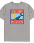 Think Ocean Whale Pixel Art Organic Cotton T-Shirt