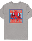 Think Ocean Octopus Pixel Art Organic Cotton T-Shirt