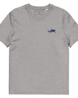 Shark Gone Swimming In The Wild Organic Cotton Embroidered T-Shirt
