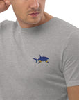 Shark Gone Swimming In The Wild Organic Cotton Embroidered T-Shirt