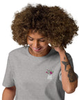 Peony Garden Dystopia Organic Cotton Embroidered T-Shirt