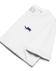 Shark Gone Swimming In The Wild Organic Cotton Embroidered T-Shirt