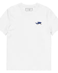 Shark Gone Swimming In The Wild Organic Cotton Embroidered T-Shirt