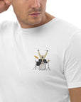 The Drummer Monkey Organic Cotton Embroidered T-Shirt