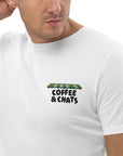 GUSTATORY Coffee & Chats Organic Cotton Embroidered T-Shirt
