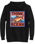 Think Ocean Fish Pixel Art Cotton Blend Hoodie