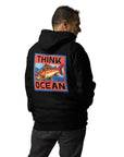 Think Ocean Fish Pixel Art Cotton Blend Hoodie