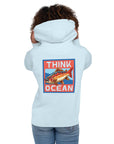 Think Ocean Fish Pixel Art Cotton Blend Hoodie