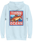 Think Ocean Fish Pixel Art Cotton Blend Hoodie