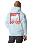 Think Ocean Polar Bear Pixel Art Cotton Blend Hoodie