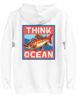 Think Ocean Fish Pixel Art Cotton Blend Hoodie