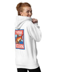 Think Ocean Fish Pixel Art Cotton Blend Hoodie