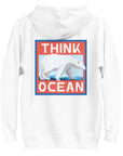 Think Ocean Polar Bear Pixel Art Cotton Blend Hoodie