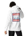 Think Ocean Polar Bear Pixel Art Cotton Blend Hoodie