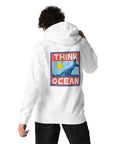Think Ocean Whale Pixel Art Cotton Blend Hoodie