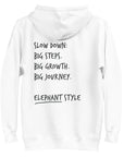 Think Ocean Elephant Aspirations Cotton Blend Embroidered Hoodie
